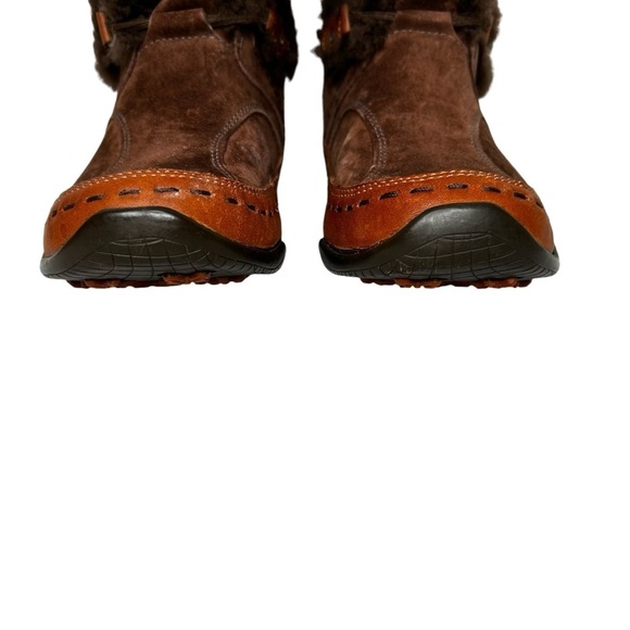 The North Face Abby II Brown Suede & Faux Fur Lace-Up Calf High Waterproof Boots - Picture 4 of 13